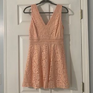 Pink lace dress